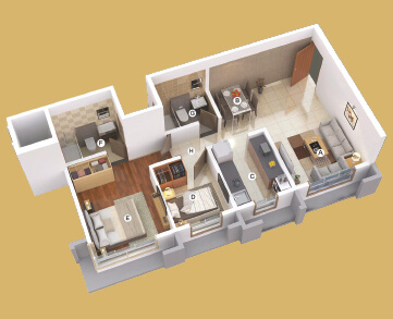 A Wing Flat No.1 2BHK
