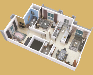A Wing Flat No.2 2BHK